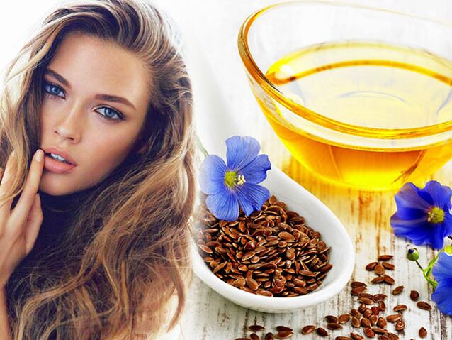 The flaxseed oil mask strengthens the hair