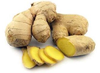 Ginger root for burning fat