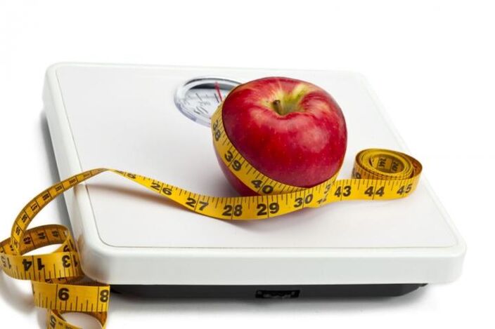 Apple for weight loss in a protein diet